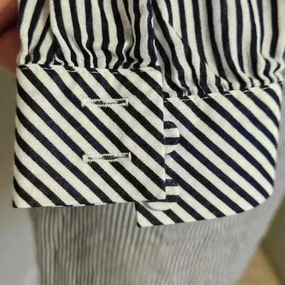 Lilly Pulitzer Nautical Striped Popover Long Sleeve Shirt Dress - Picture 7 of 11